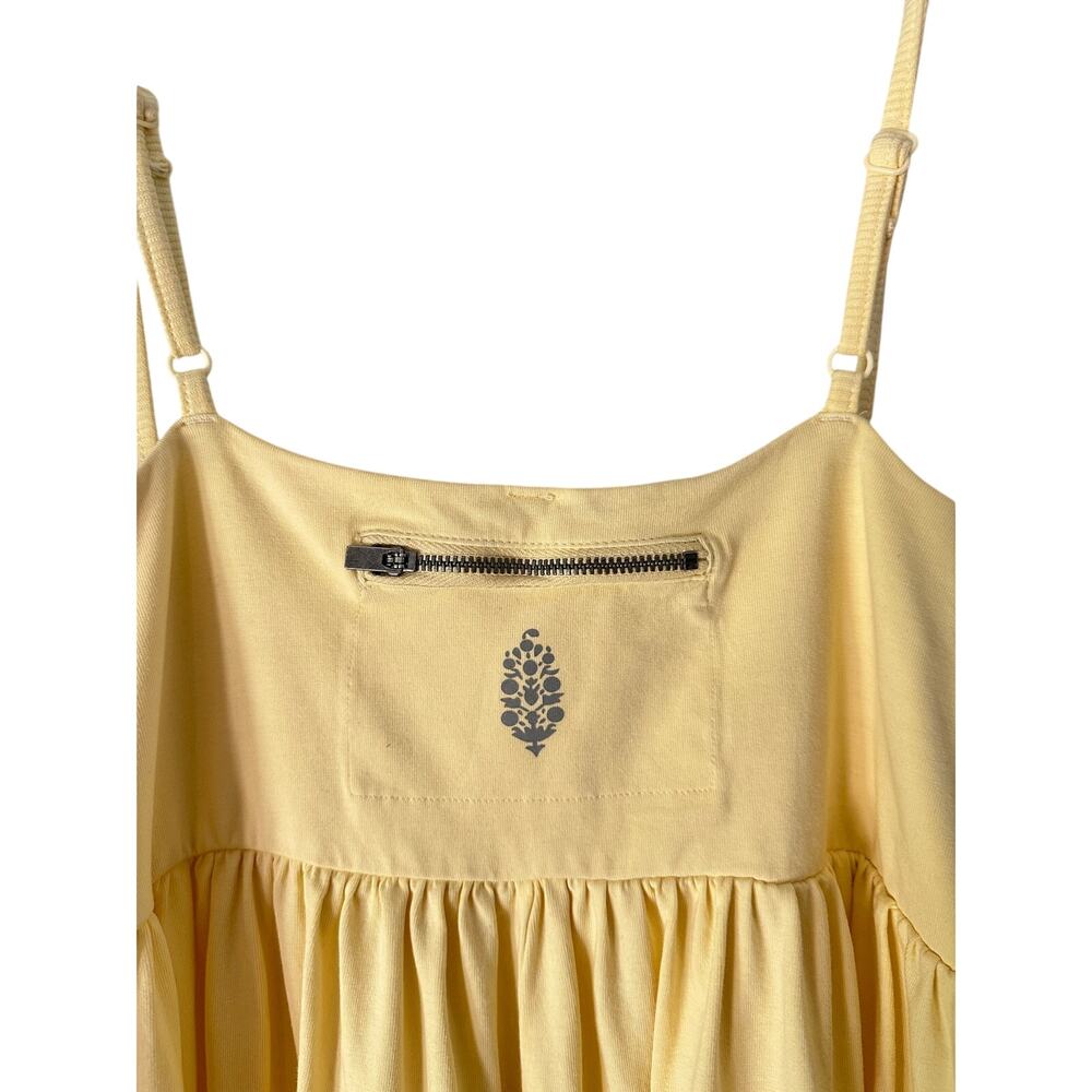 Free People Movement Hot shot strappy onesie Yellow Wide Leg Jumpsuit Romper - Picture 3 of 7